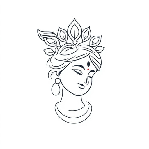 A Drawing Of Krishna