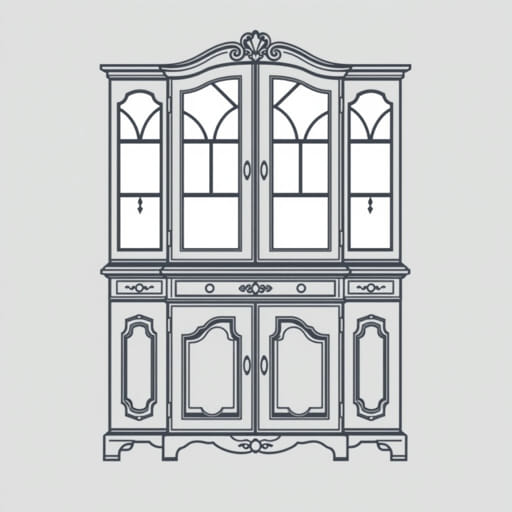 Antique Jacobean China Cabinet