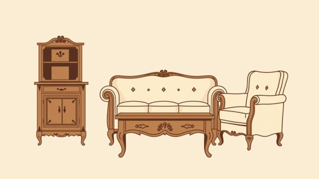 Vintage Jacobean Furniture 1920s