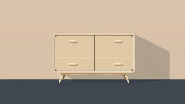 Vintage Mcm Lowboy Dresser