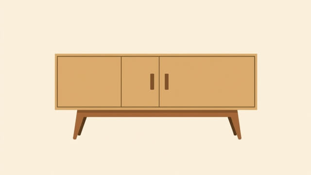 Vintage Mid Century Credenza