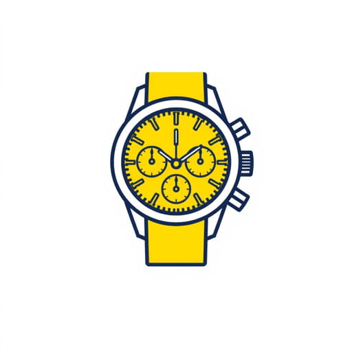 Yellow Face Chronograph Watch