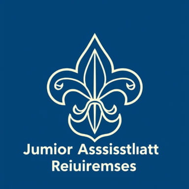 Junior Assistant Scoutmaster Requirements