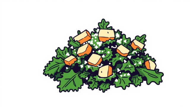 Kale Parmesan Crouton Salad