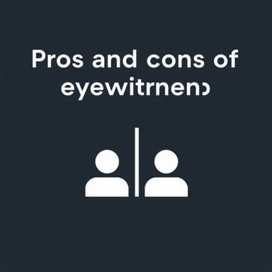 Pros And Cons Of Eyewitness Testimony