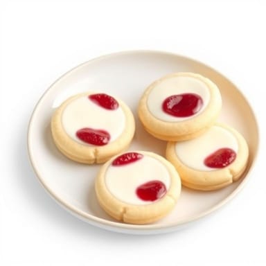 Raspberry Cheesecake Thumbprint Cookies