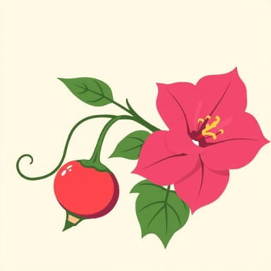 Thorn Of Bougainvillea And Tendril Of Cucurbita