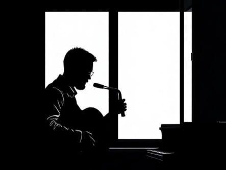 Describe The Music Teacher As Seen From The Window