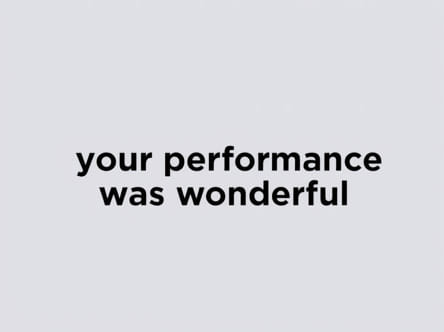 Your Performance Was Wonderful Exclamatory Sentence