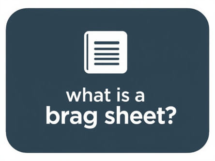 What Is A Brag Sheet?