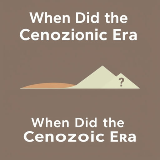 When Did The Cenozoic Era End