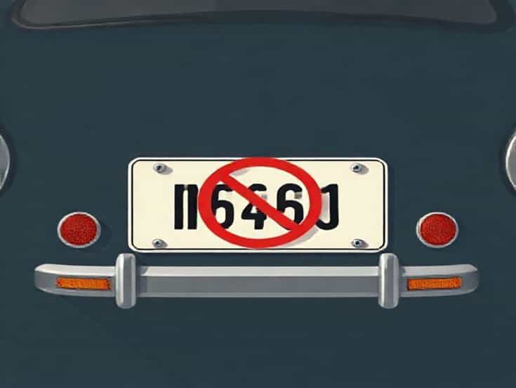 Number Plate Confiscation Notice