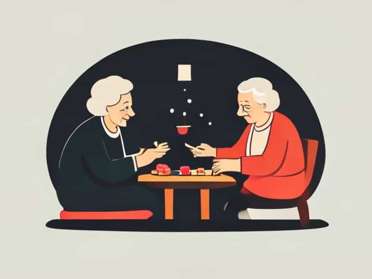 Old Ladies Playing Bunco