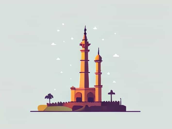 Qutub Minar Geographical Location