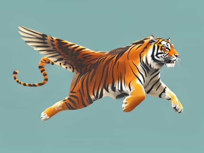 Giant Realistic Flying Tiger
