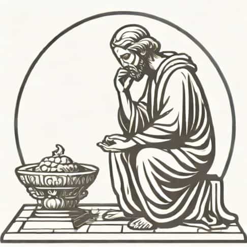 A Penitent Man Kneels Before God