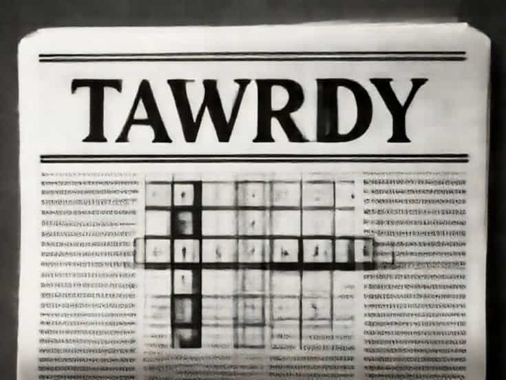 Tawdry Newspaper Crossword Clue