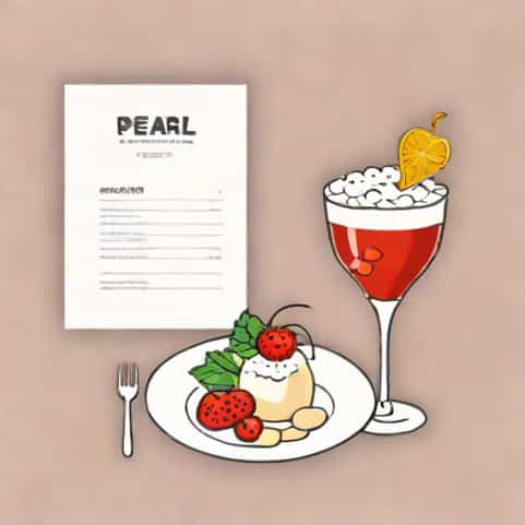 Pearl Passionate Cuisine And Cocktails Menu