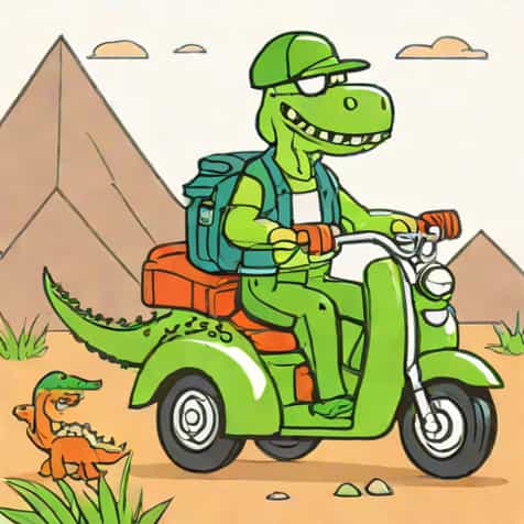 Trike Harry And His Bucketful Of Dinosaurs