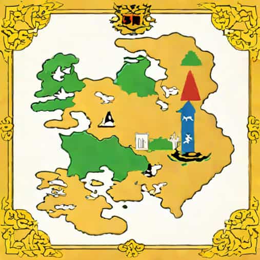 Almoravid Dynasty Flag Map