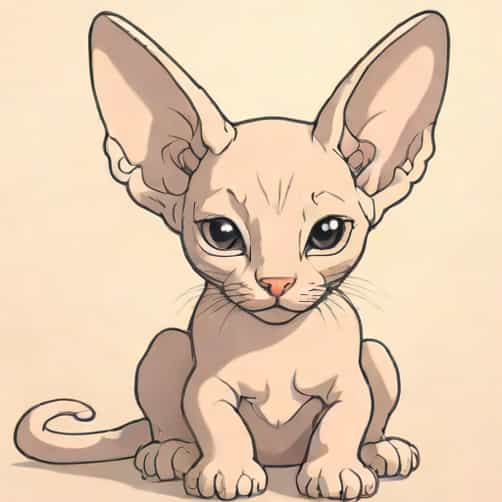 Elf Sphynx Hairless Kitten