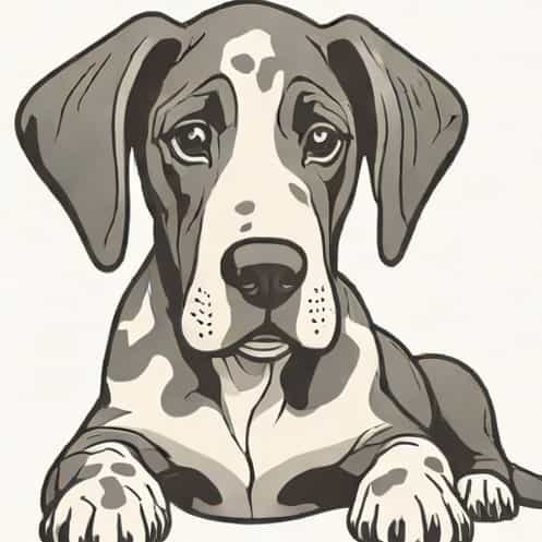 Great Dane Harlequin Puppy