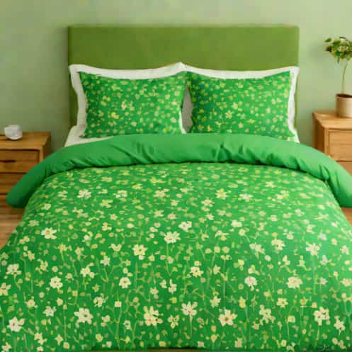 Green Ditsy Floral Bedding
