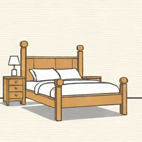 King Size Bed With Bedpost