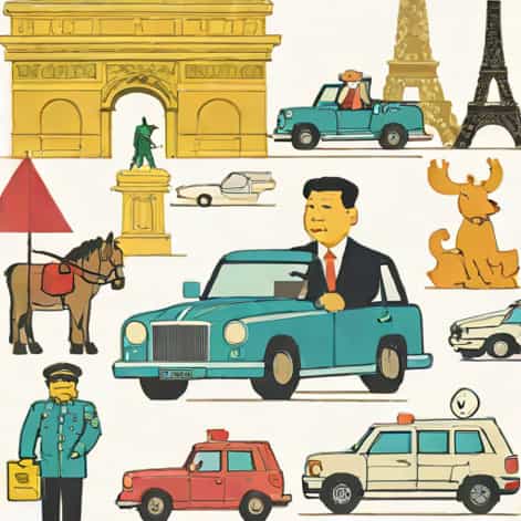 Xi Jinping Motorcade Paris