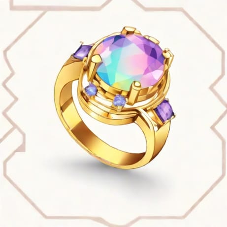 Opal And Amethyst Ring